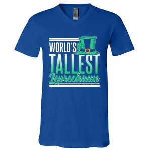 World's Tallest Leprechaun Irish St Patricks Day Ireland St Cool Gift V-Neck T-Shirt