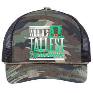 World's Tallest Leprechaun Irish St Patricks Day Ireland St Cool Gift Retro Rope Trucker Hat Cap