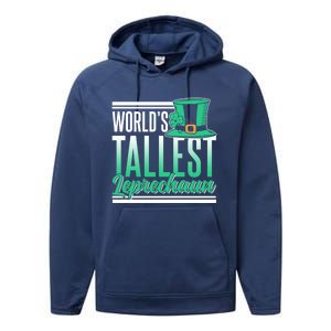 World's Tallest Leprechaun Irish St Patricks Day Ireland St Cool Gift Performance Fleece Hoodie