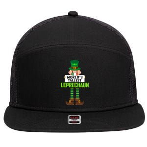 World's Tallest Leprechaun Mask St Patrick's Day Gift 7 Panel Mesh Trucker Snapback Hat