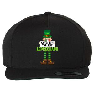 World's Tallest Leprechaun Mask St Patrick's Day Gift Wool Snapback Cap