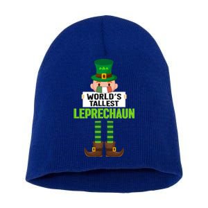 World's Tallest Leprechaun Mask St Patrick's Day Gift Short Acrylic Beanie