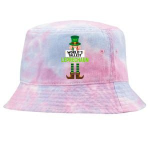 World's Tallest Leprechaun Mask St Patrick's Day Gift Tie-Dyed Bucket Hat