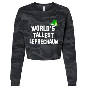 World's Tallest Leprechaun Funny Cropped Pullover Crew