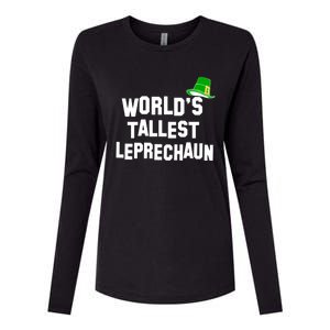 World's Tallest Leprechaun Funny Womens Cotton Relaxed Long Sleeve T-Shirt