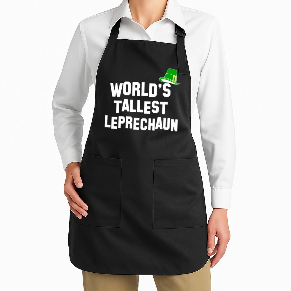 World's Tallest Leprechaun Funny Apron