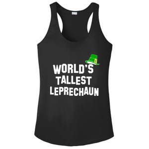 World's Tallest Leprechaun Funny Ladies PosiCharge Competitor Racerback Tank