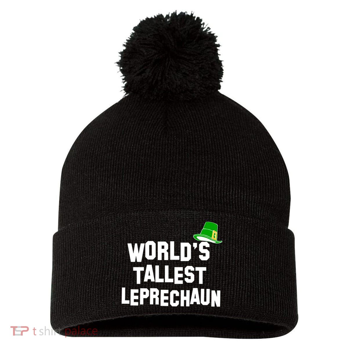 World's Tallest Leprechaun Funny Pom Pom 12in Knit Beanie