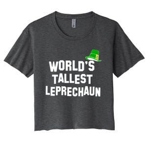 World's Tallest Leprechaun Funny Women's Crop Top Tee