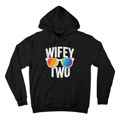 Wifey Two Lesbian Pride Lgbt Bride Couple Gift Hoodie