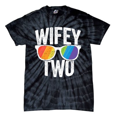 Wifey Two Lesbian Pride Lgbt Bride Couple Gift Tie-Dye T-Shirt