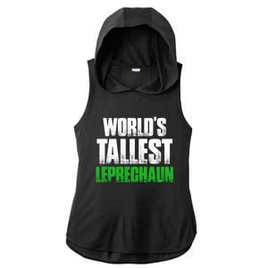 World's Tallest Leprechaun St Patrick's Day Gift Ladies PosiCharge Tri-Blend Wicking Draft Hoodie Tank