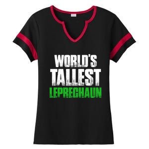 World's Tallest Leprechaun St Patrick's Day Gift Ladies Halftime Notch Neck Tee