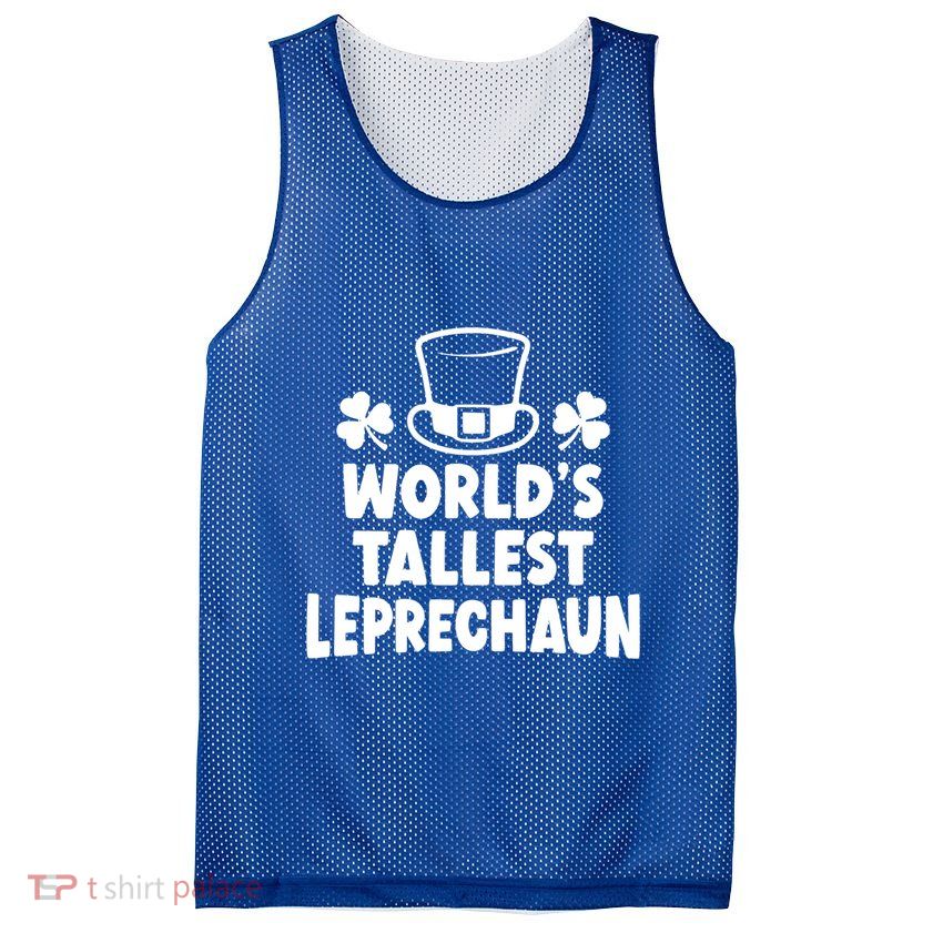 World's Tallest Leprechaun Gift Mesh Reversible Basketball Jersey Tank