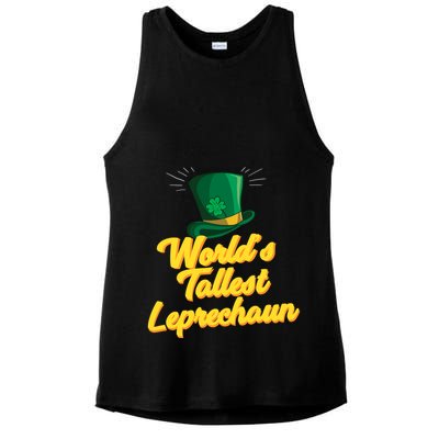 World's Tallest Leprechaun Meaningful Gift Ladies PosiCharge Tri-Blend Wicking Tank