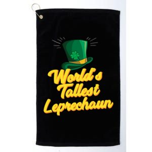 World's Tallest Leprechaun Meaningful Gift Platinum Collection Golf Towel