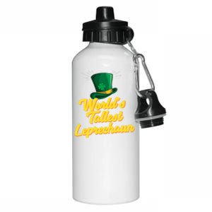 World's Tallest Leprechaun Meaningful Gift Aluminum Water Bottle