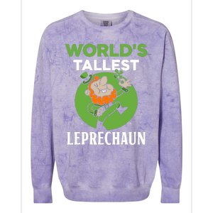 WorldS Tallest Leprechaun St. Patricks Day Irish Ireland St Colorblast Crewneck Sweatshirt