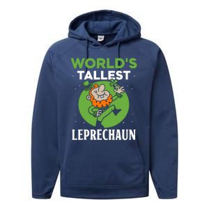 WorldS Tallest Leprechaun St. Patricks Day Irish Ireland St Performance Fleece Hoodie