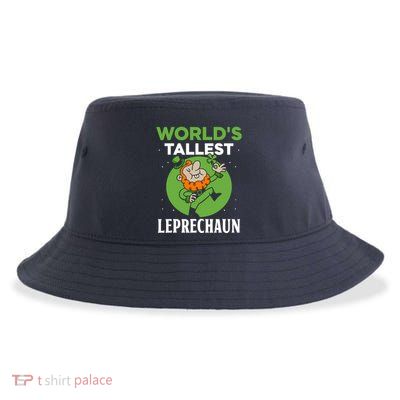 WorldS Tallest Leprechaun St. Patricks Day Irish Ireland St Sustainable Bucket Hat