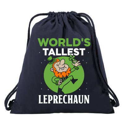 WorldS Tallest Leprechaun St. Patricks Day Irish Ireland St Drawstring Bag