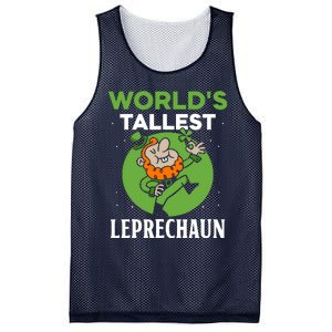 WorldS Tallest Leprechaun St. Patricks Day Irish Ireland St Mesh Reversible Basketball Jersey Tank