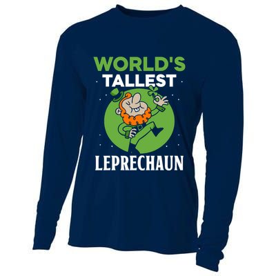 WorldS Tallest Leprechaun St. Patricks Day Irish Ireland St Cooling Performance Long Sleeve Crew