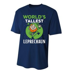 WorldS Tallest Leprechaun St. Patricks Day Irish Ireland St Performance Sprint T-Shirt