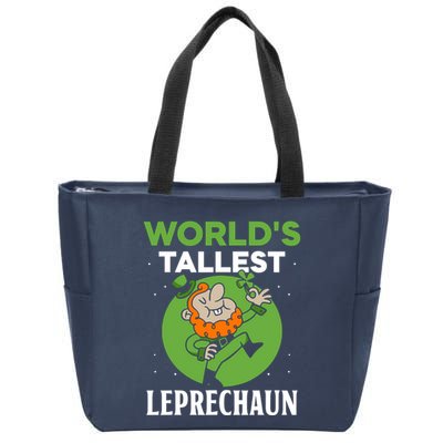 WorldS Tallest Leprechaun St. Patricks Day Irish Ireland St Zip Tote Bag