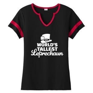 World's Tallest Leprechaun Gift Ladies Halftime Notch Neck Tee