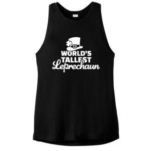 World's Tallest Leprechaun Gift Ladies PosiCharge Tri-Blend Wicking Tank