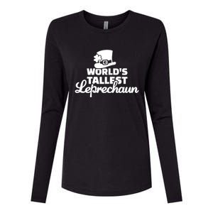 World's Tallest Leprechaun Gift Womens Cotton Relaxed Long Sleeve T-Shirt