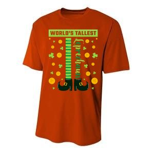 World's Tallest Leprechaun St Patricks Day Great Gift Performance Sprint T-Shirt