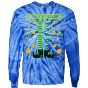 World's Tallest Leprechaun St Patricks Day Great Gift Tie-Dye Long Sleeve Shirt