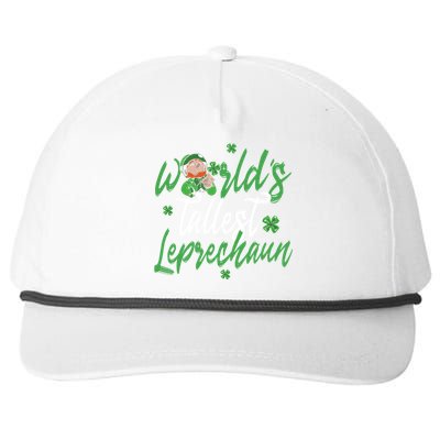 World’s Tallest Leprechaun Clover Shamrock St Patrick's Day Funny Gift Snapback Five-Panel Rope Hat