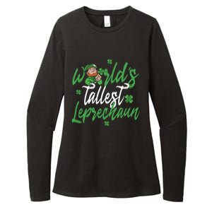 World’s Tallest Leprechaun Clover Shamrock St Patrick's Day Funny Gift Womens CVC Long Sleeve Shirt