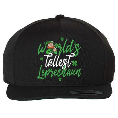 World’s Tallest Leprechaun Clover Shamrock St Patrick's Day Funny Gift Wool Snapback Cap