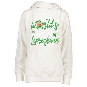 World’s Tallest Leprechaun Clover Shamrock St Patrick's Day Funny Gift Womens Funnel Neck Pullover Hood