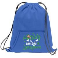 World’s Tallest Leprechaun Clover Shamrock St Patrick's Day Funny Gift Sweatshirt Cinch Pack Bag