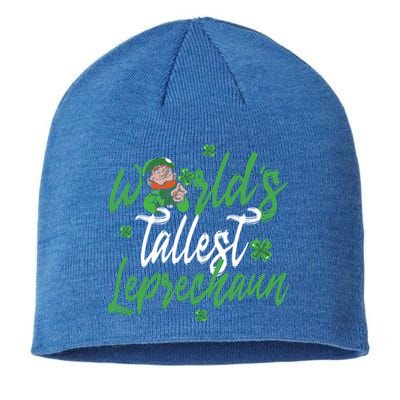 World’s Tallest Leprechaun Clover Shamrock St Patrick's Day Funny Gift Sustainable Beanie