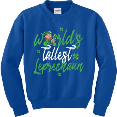 World’s Tallest Leprechaun Clover Shamrock St Patrick's Day Funny Gift Kids Sweatshirt