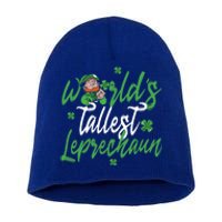 World’s Tallest Leprechaun Clover Shamrock St Patrick's Day Funny Gift Short Acrylic Beanie