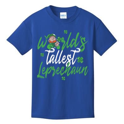 World’s Tallest Leprechaun Clover Shamrock St Patrick's Day Funny Gift Kids T-Shirt