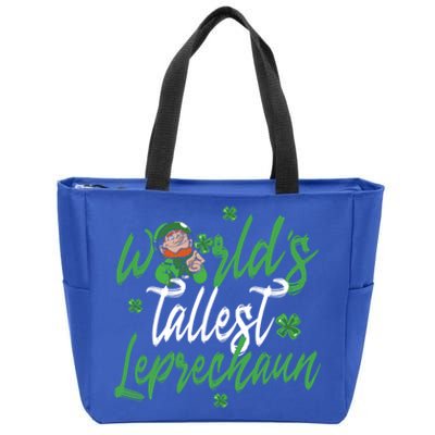 World’s Tallest Leprechaun Clover Shamrock St Patrick's Day Funny Gift Zip Tote Bag