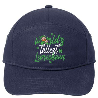 World’s Tallest Leprechaun Clover Shamrock St Patrick's Day Funny Gift 7-Panel Snapback Hat