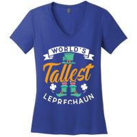 Worlds Tallest Leprechaun Ireland St Patricks Day Irish Cool Gift Women's V-Neck T-Shirt