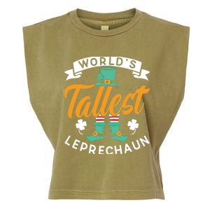 Worlds Tallest Leprechaun Ireland St Patricks Day Irish Cool Gift Garment-Dyed Women's Muscle Tee