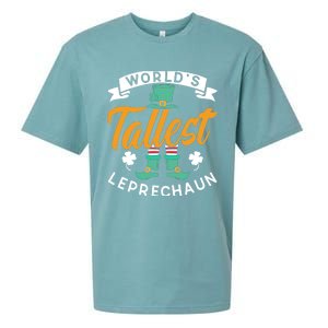 Worlds Tallest Leprechaun Ireland St Patricks Day Irish Cool Gift Sueded Cloud Jersey T-Shirt