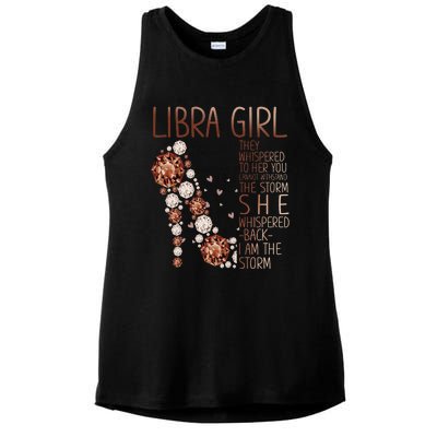 Wo Th Libra Birthday High Heels Costume Black Woman Ladies PosiCharge Tri-Blend Wicking Tank