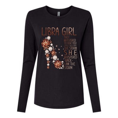 Wo Th Libra Birthday High Heels Costume Black Woman Womens Cotton Relaxed Long Sleeve T-Shirt